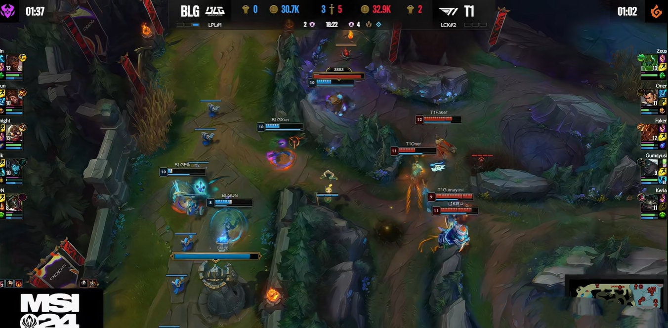 BLG险胜NS，Zeus团战一打五四强赛3:2（柏林）